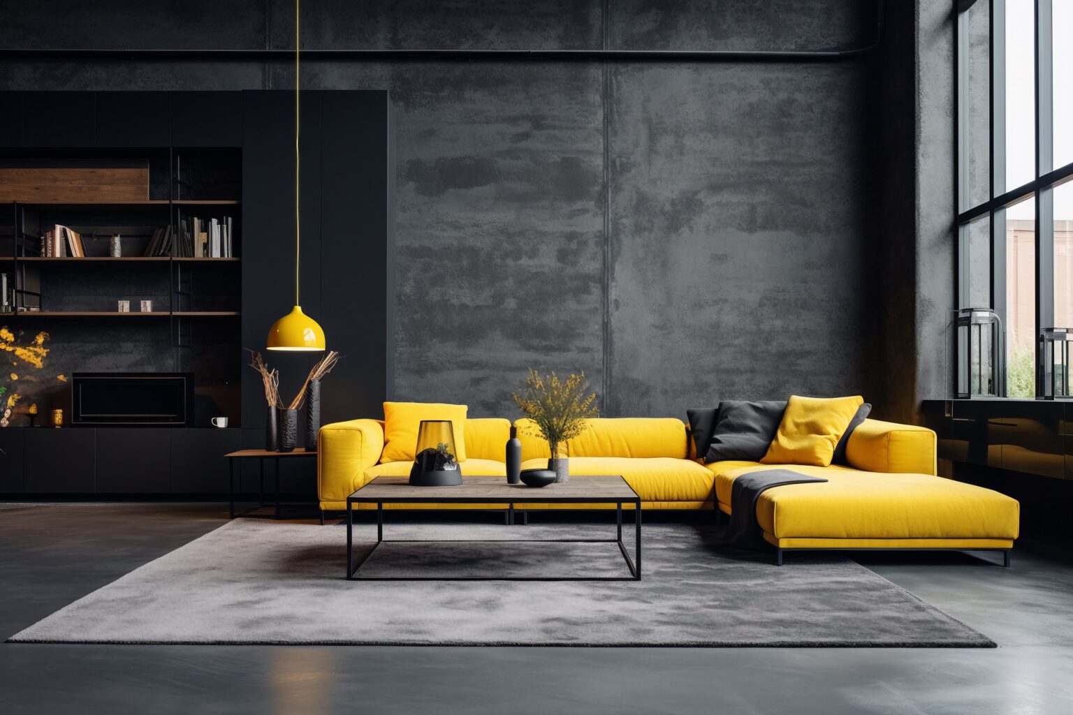 Déco salon avec un canapé jaune : comment l'assortir à sa déco