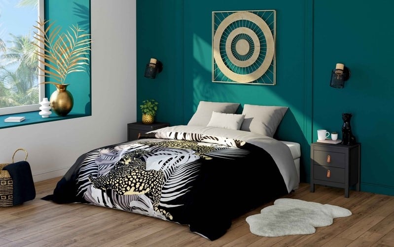 couette-a-motifs-de-feuilles