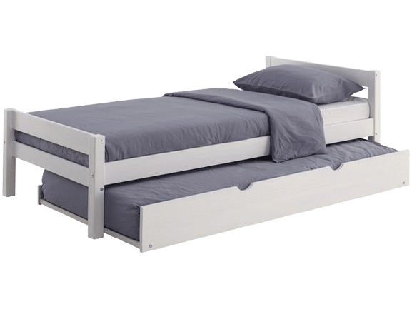 Lit enfant Conforama gris avec tiroir pour second couchage