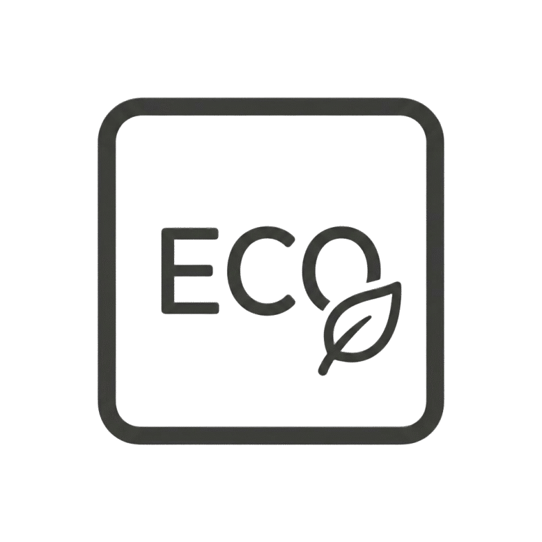 Icône du mode ECO avec une feuille pour signifier la cuisson économe en énergie.